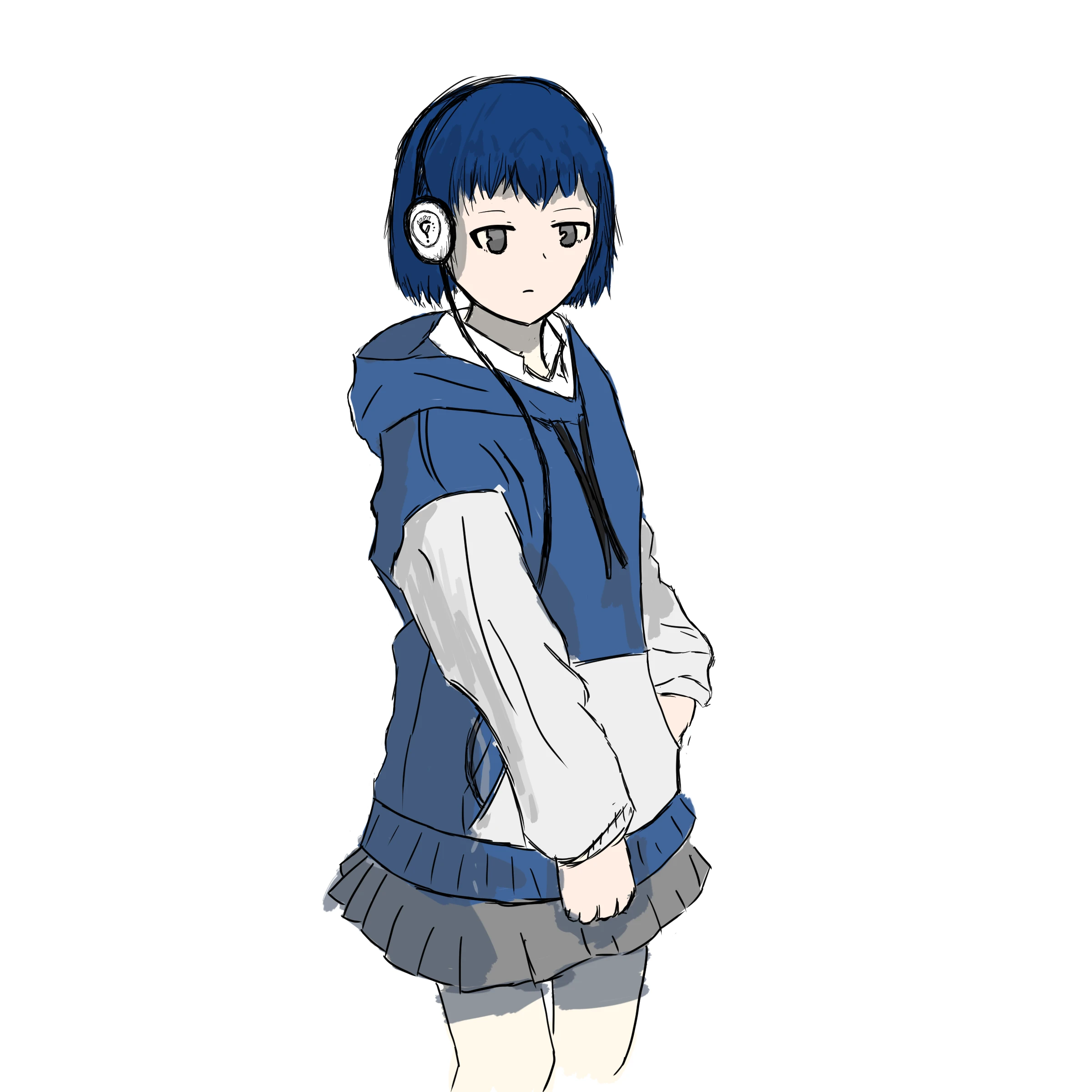 青髪の女の子